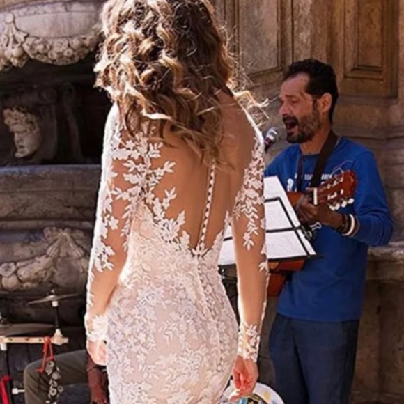 Mermaid Illusion Wedding Dress - Picture 4 of 4